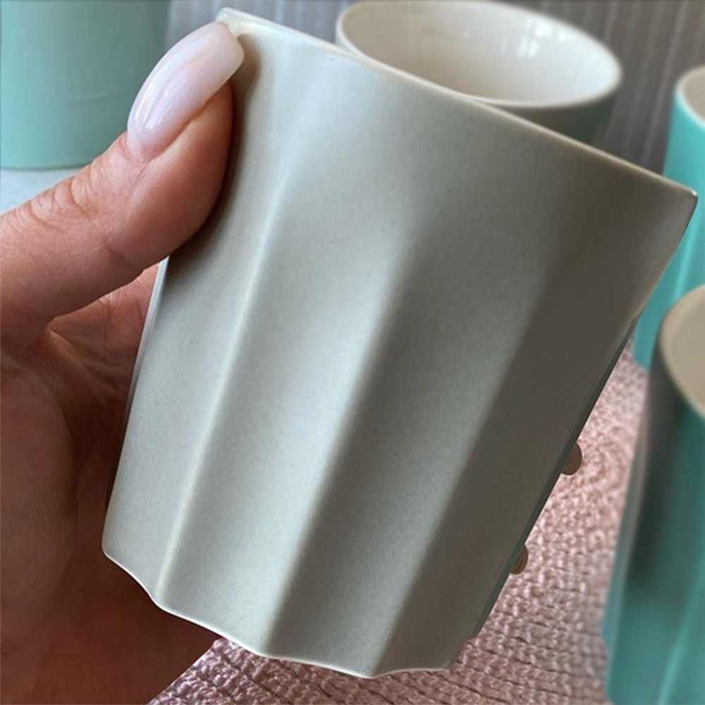 Чашка керамическая без ручки Стейт 250 мл Серый (21-сір-О8030-76) - фото 2