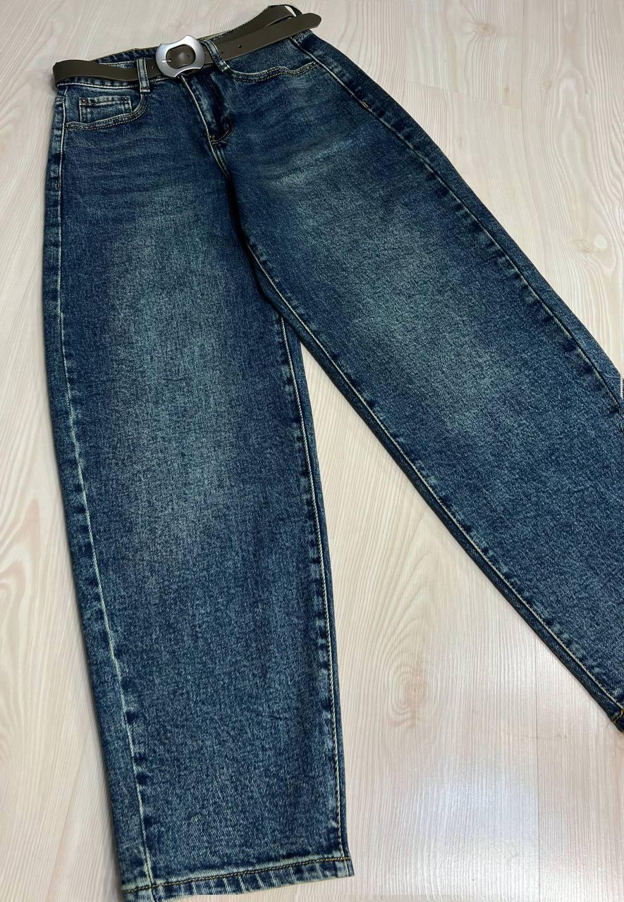Джинси жіночі Vanver 8206 skater jeans широкі з ременем р. 25 66 см 97 см Синій - фото 9