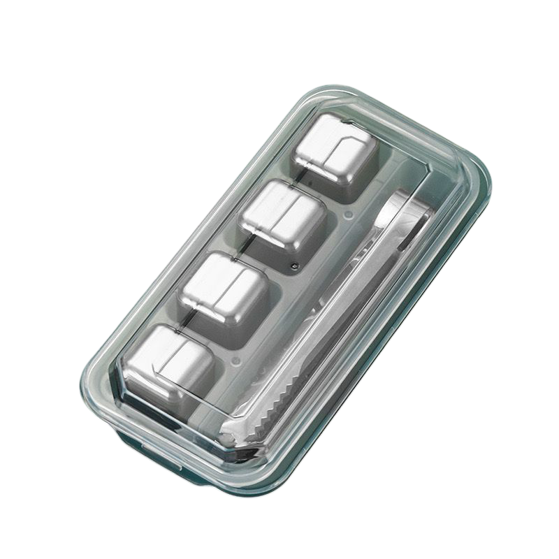 Камни для охлаждения напитков 4 шт. с щипчиками Серебристый (R9527)