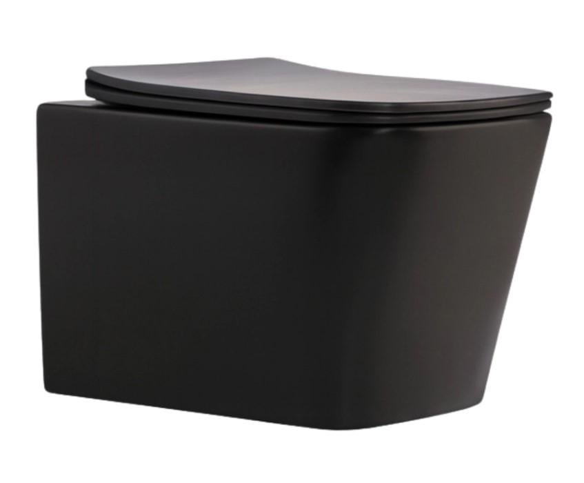 Унитаз подвесной Qtap Tern New Ultra Quiet с сиденьем Slim Duroplast/Soft-close/Quick Release (QT17332303ASMB)