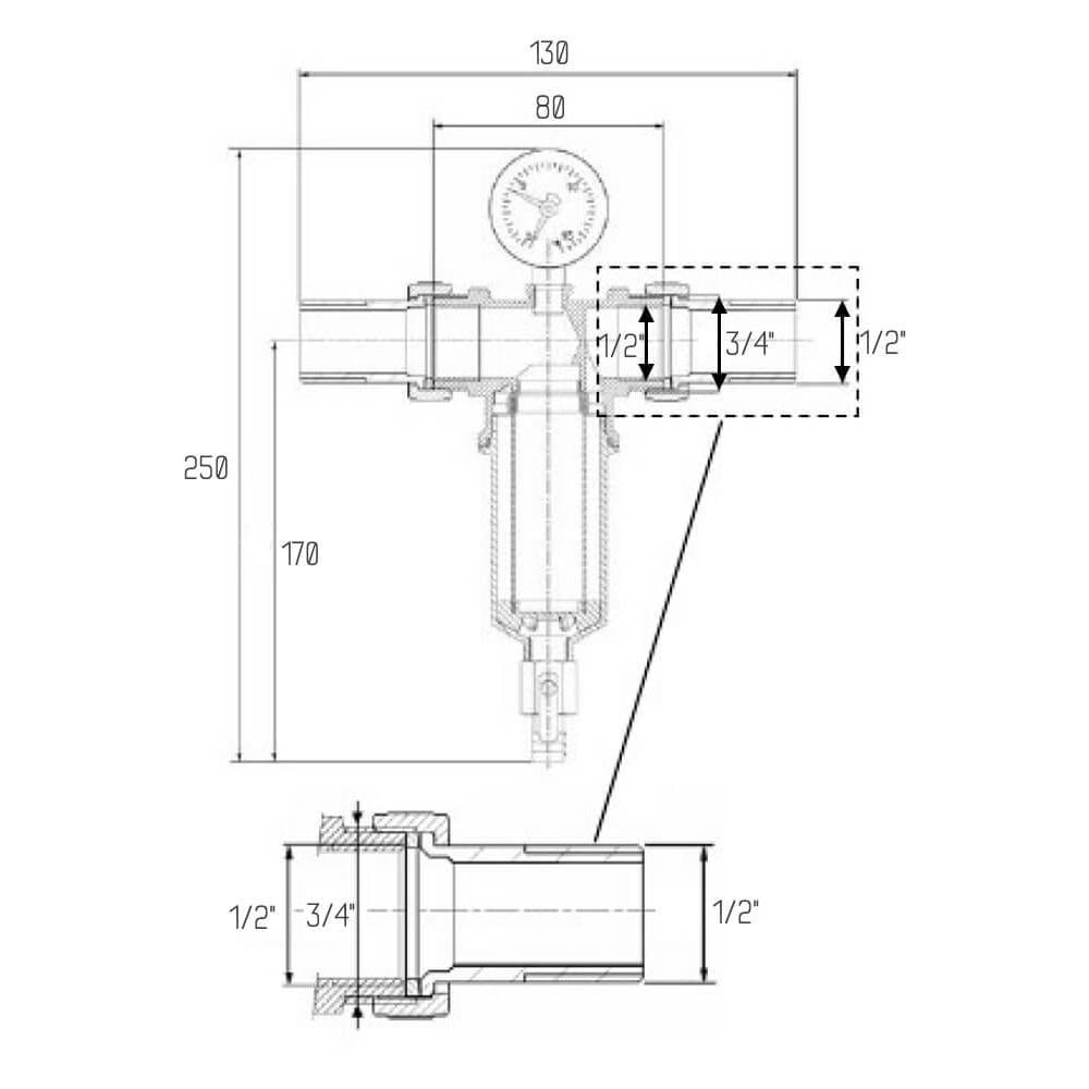 Фильтр самопромывной ICMA 1/2" №751 (FRRS00008250) - фото 2