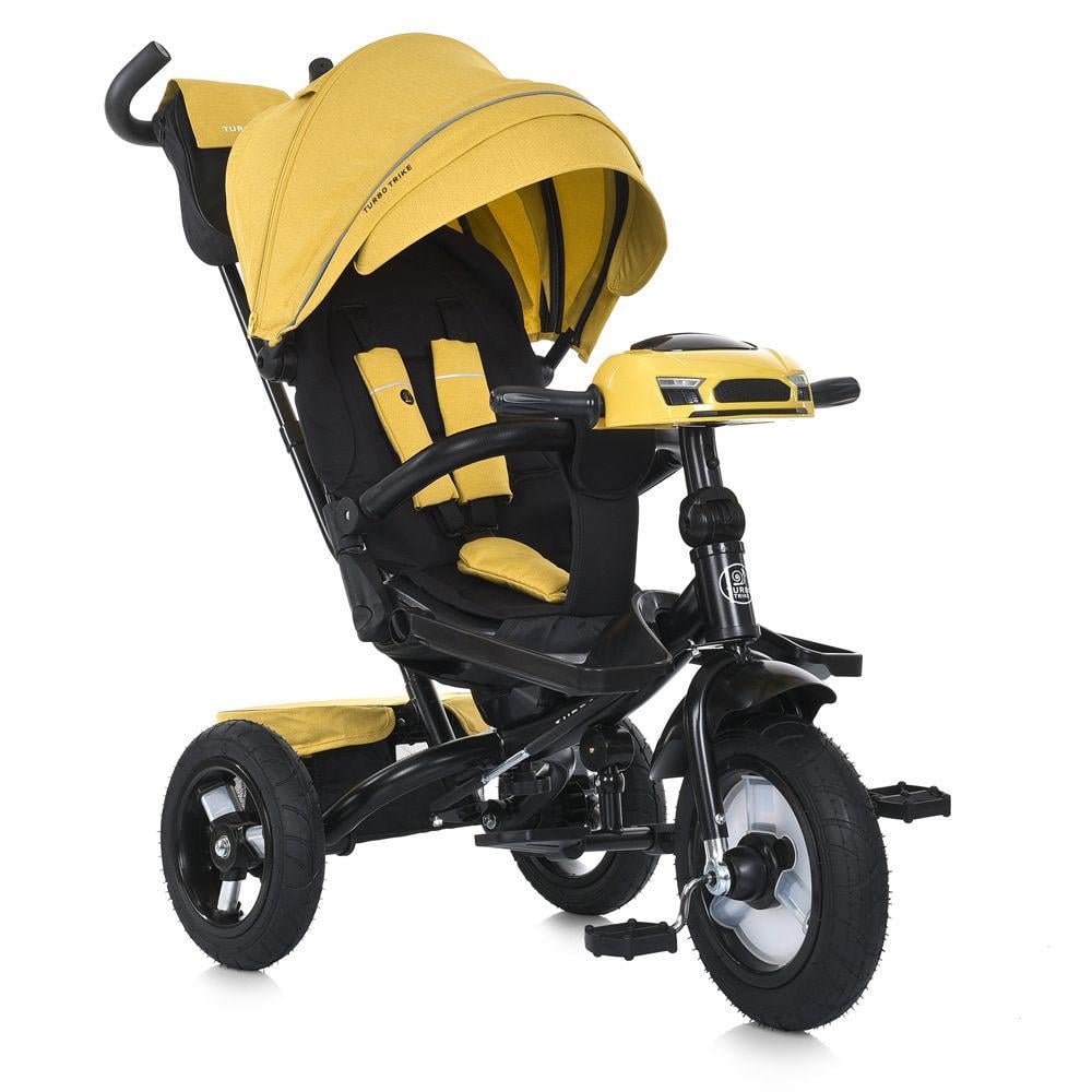 Детский велосипед трехколесный Turbo Trike MT 1007 резиновые колеса Желтый (723286210) - фото 1 Детский велосипед трехколесный Turbo Trike MT 1007 резиновые колеса Желтый (723286210) - фото 1