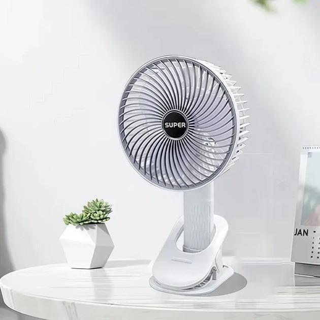 Вентилятор мини с прищепкой clip+mobile stand USB 3 скорости (ART 10034)