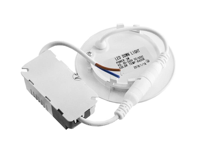 Светильник светодиодный врезной Downlight 3 Вт 6400К круглый (913) - фото 2