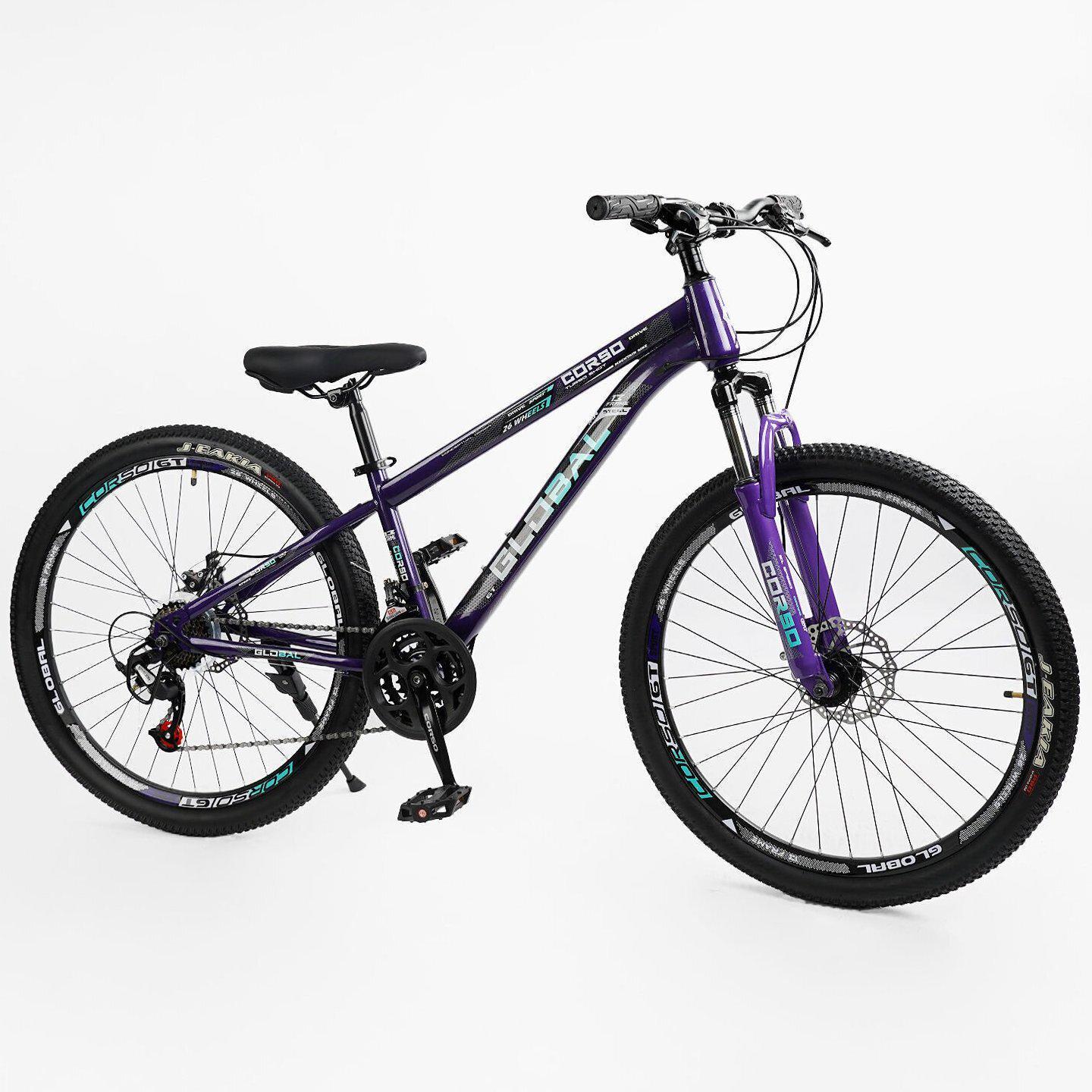 Велосипед горный Corso Global 26"/13" Фиолетовый (509998385) - фото 2