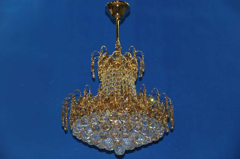 Хрустальная люстра L0748/10 Золото/Белый (AN000748)