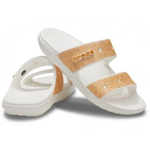 Шльопанці жіночі утеплені Crocs Classic Crocs Glitter Sandal Sorbet р. 40-41 Білий (11207)