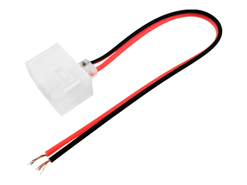 Коннектор для светодиодного неона 12V провод/1 зажим 8х16 мм (10361) Коннектор для светодиодного неона 12V провод/1 зажим 8х16 мм (10361)