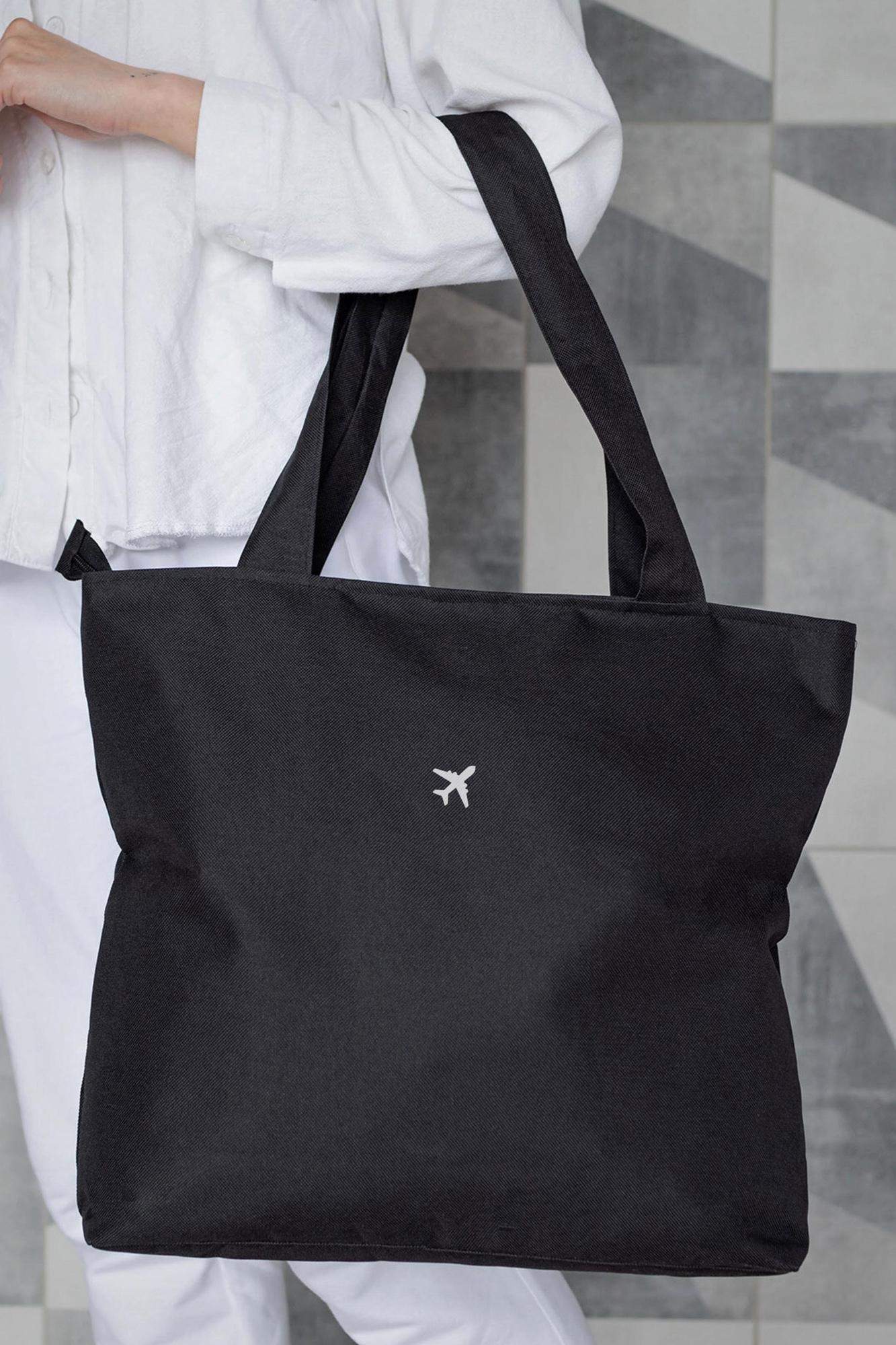 Шопер женский тканевый эко с принтом Plane Black (8055460) Шопер женский тканевый эко с принтом Plane Black (8055460)