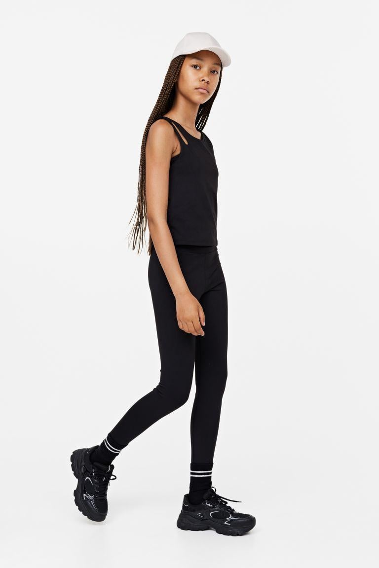 Топ H&M 1126234 146-152 см Черный (9469079470377)