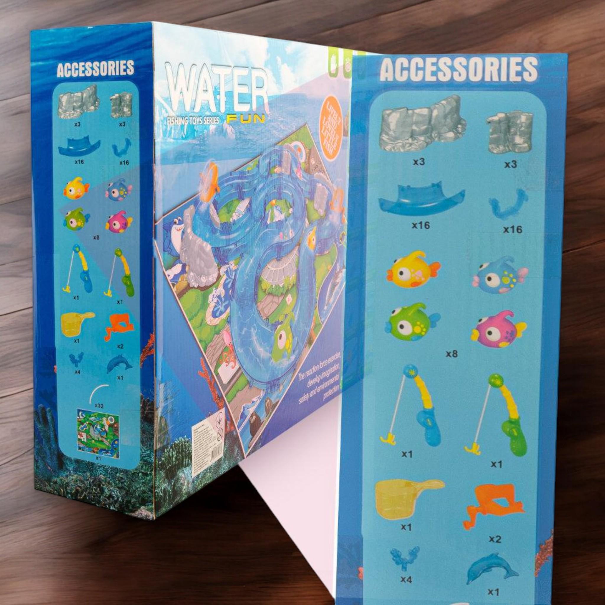 Трек риболовля Ye Xing Toys Water Fan у трубах 2 вудки 8 рибок килимок 87 деталей (G_HC222268NP) - фото 5 Трек риболовля Ye Xing Toys Water Fan у трубах 2 вудки 8 рибок килимок 87 деталей (G_HC222268NP) - фото 5