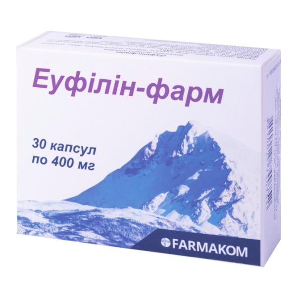 Комплекс для профилактики дыхательной системы Farmakom Эуфиллин-Фарм 30 капс. (000027584)