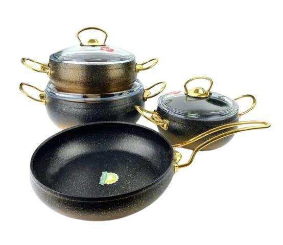 Набор кастрюль Casa Royal Gold Beaty G-UKR2020 с покрытием Bio Granit Черный (1756260476)