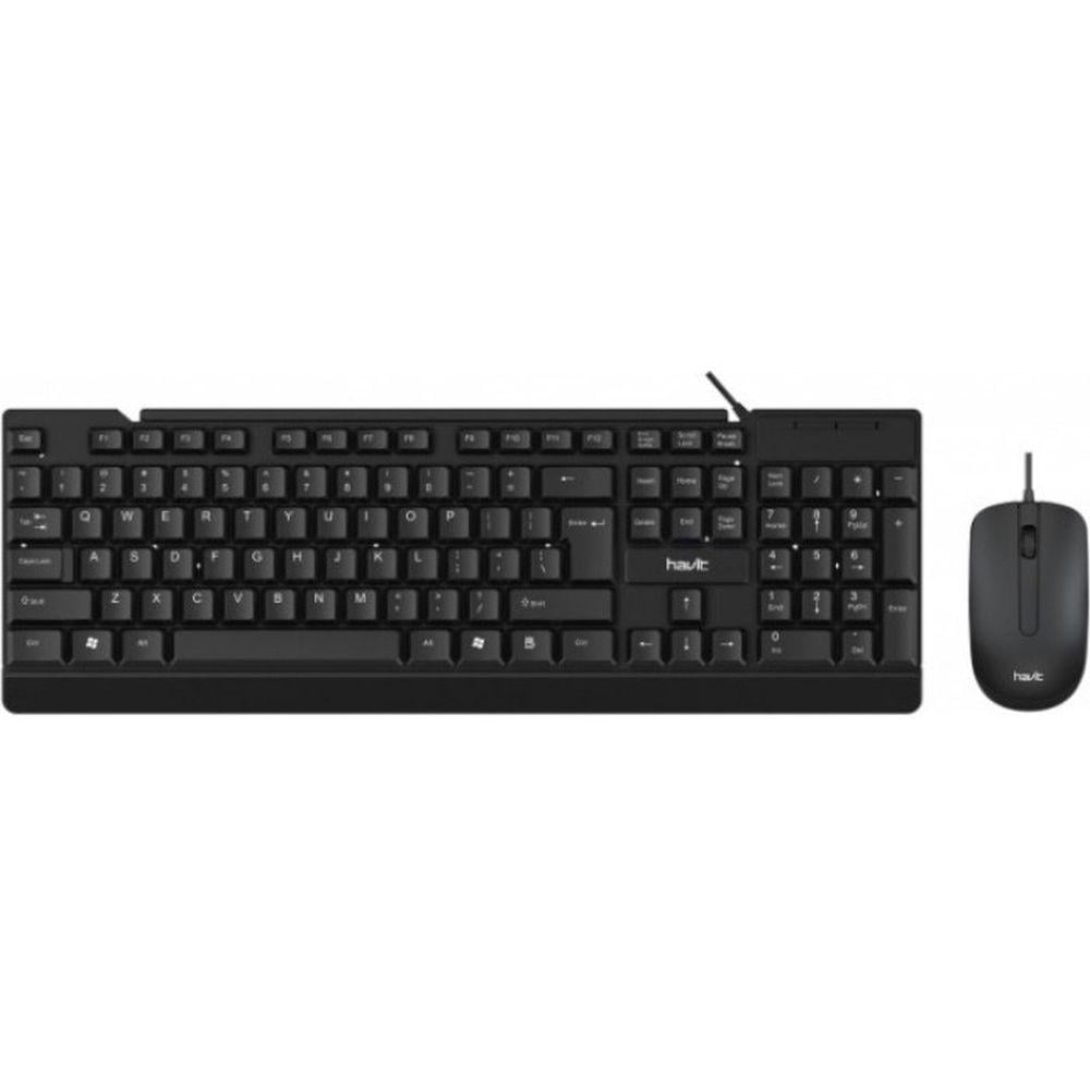 Клавиатура Havit HV-KB272CM с мышкой USB Black (6939119030674)