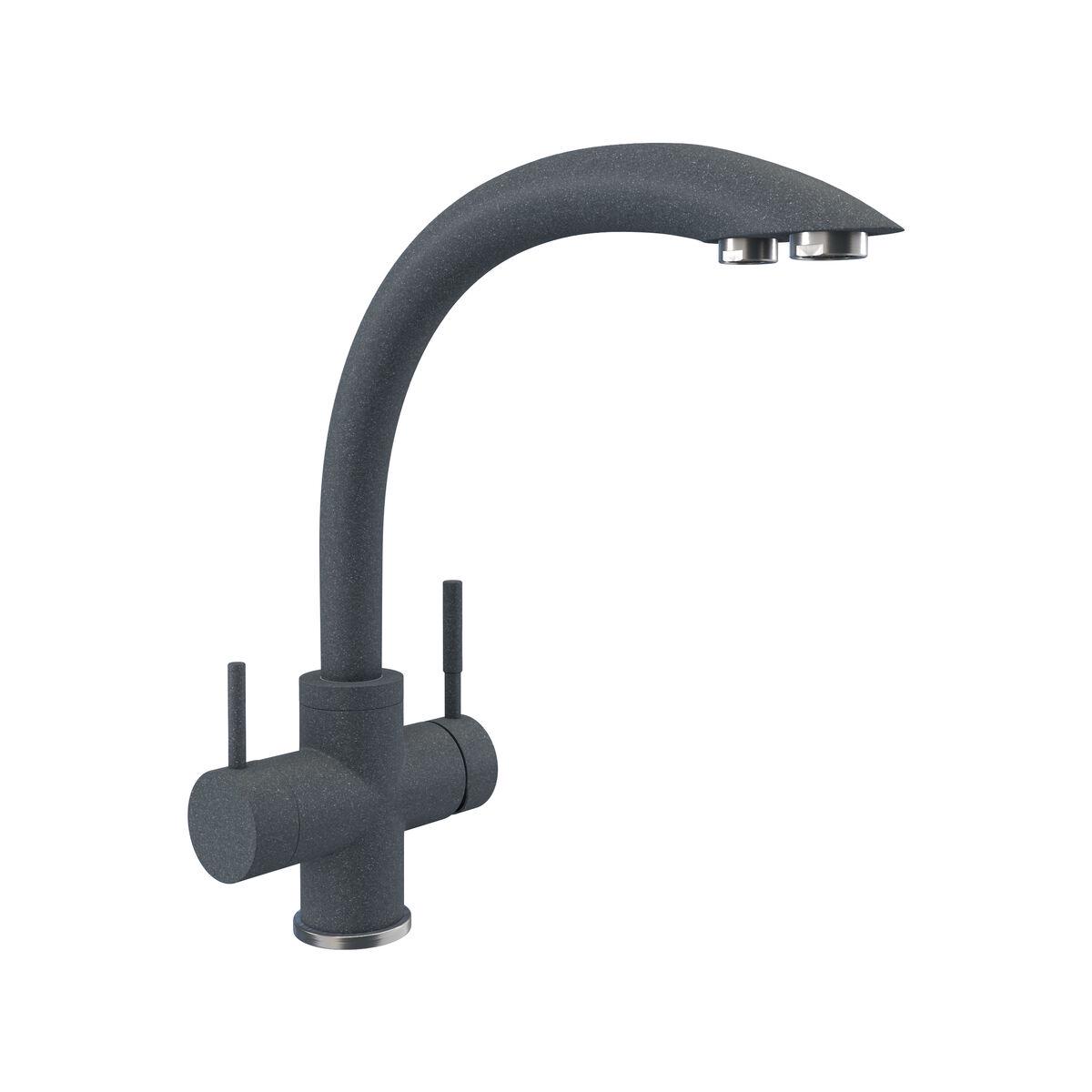 Смеситель для кухни Platinum 8203 HDF PLS-A33039 на две воды Серый (151836)