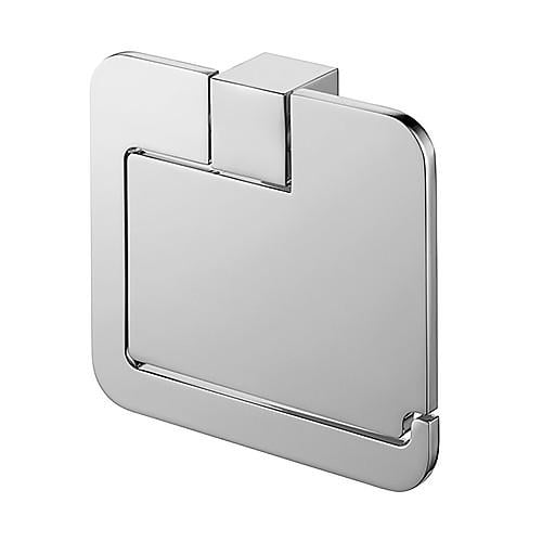 Держатель для туалетной бумаги Bisk с крышкой FUTURA Silver (02991)