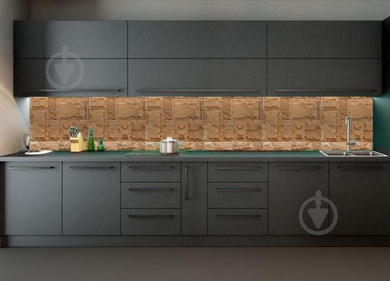 Наклейки кухонный фартук  Zatarga 650х2500 мм Песочный камень (Z180197/1)