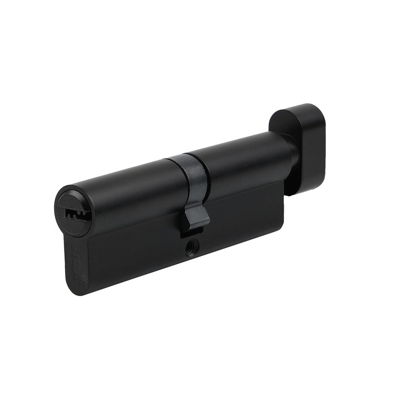 Цилиндр дверной Siba перфорированный ключ-вороток 90 мм 45х45Т Черный (40.10.40/BTMBZ) - фото 2