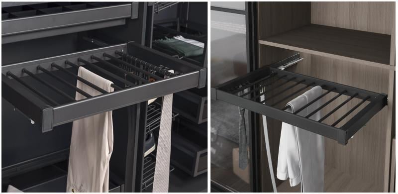 Вішалка для штанів Starax на тандем напрямних 800 мм Антрацит (S-6709-A) - фото 2