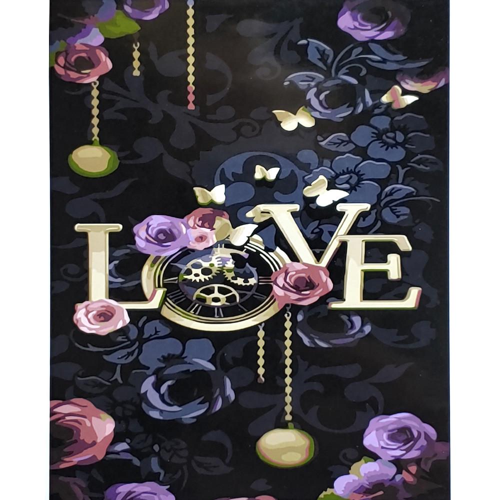 Картина по номерам Strateg LOVE с лаком и уровнем 40х50 см (SY6783)