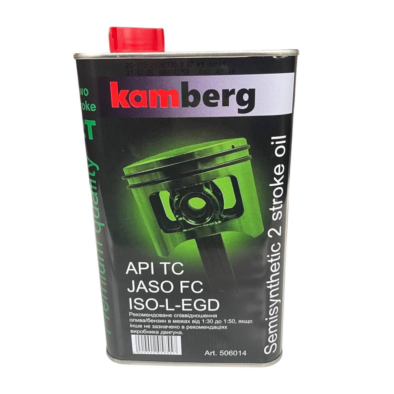 Масло моторное 2Т KAMBERG полусинтетика Зеленый 1 л (30433170) - фото 5