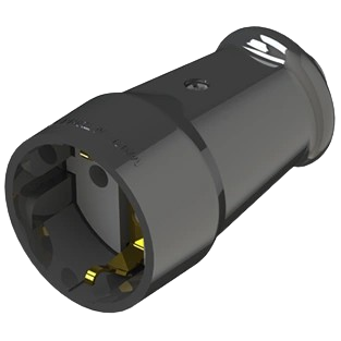 Розетка с заземлением NA-UEA евро 16А Черный (29596672)