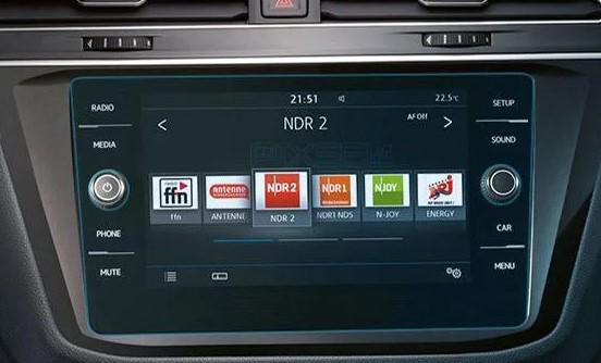 Стекло защитное Pixsel гибридный глянец на монитор Volkswagen TIGUAN 10,9“ 2019-2020