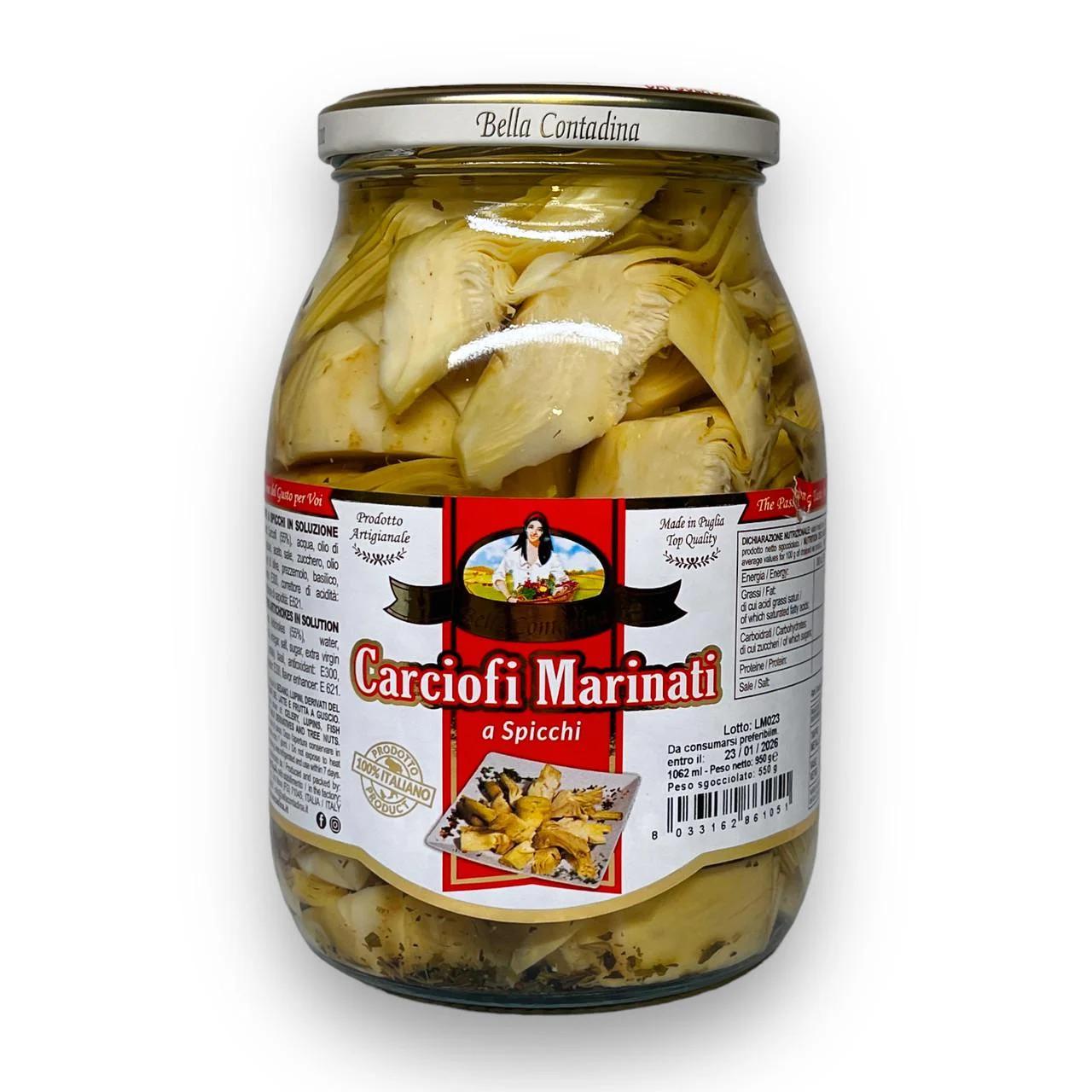Артишок Bella Contadina Carciofi Marinati a Spicchi резаные в специях 950 г (2562435496)