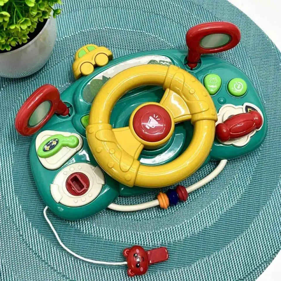 Руль музыкальный Маленький водитель с креплением на коляску английский язык Голубой (6209) Руль музыкальный Маленький водитель с креплением на коляску английский язык Голубой (6209)