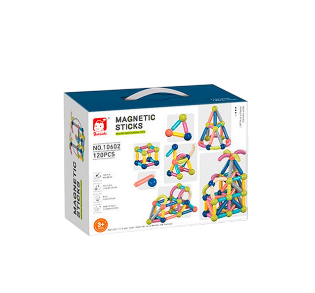 Детский магнитный 3D конструктор на 120 деталей (1015-482-00)