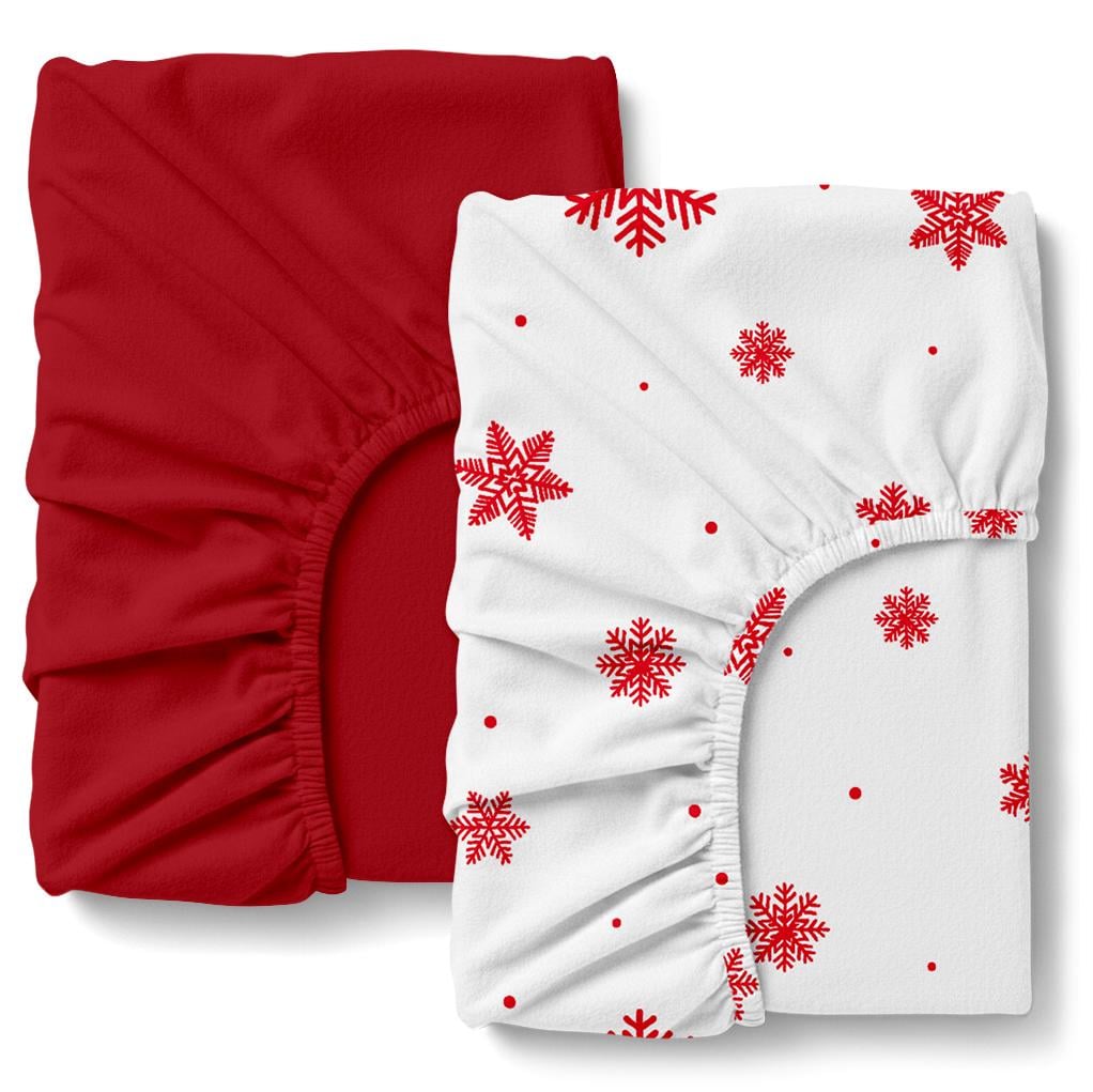Простынь на резинке Cosas CRIMSON SNOW фланель 180х200х20 см 2 шт. (4822052488492)