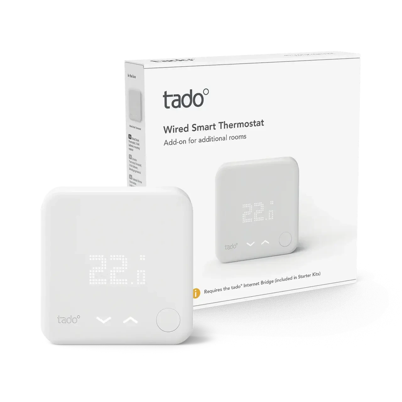 Розумний термостат додатковий tado° для керування кімнатами та підлоговим опаленням енергоефективний Білий (32131954)