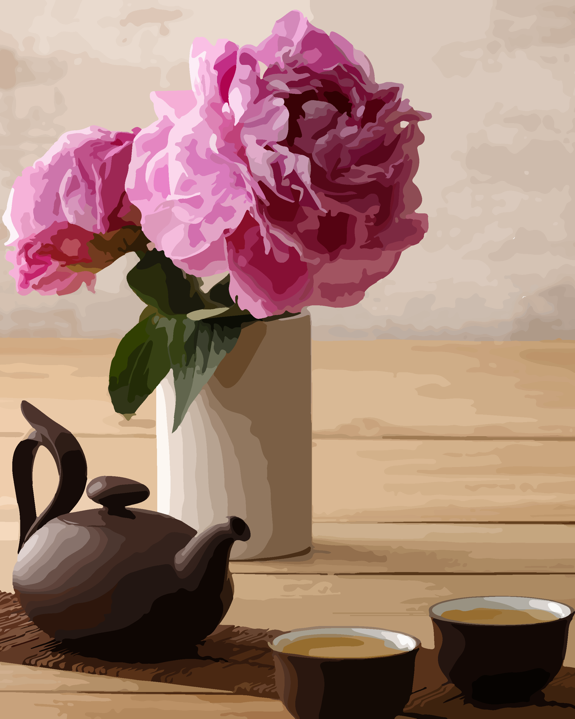 Картина за номерами ART CRAFT Чайна церемонія 40x50 см Різнокольоровий (PM-194-K-158)