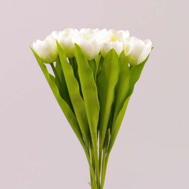 Букет тюльпанов искусственный Flora Белый (72720)
