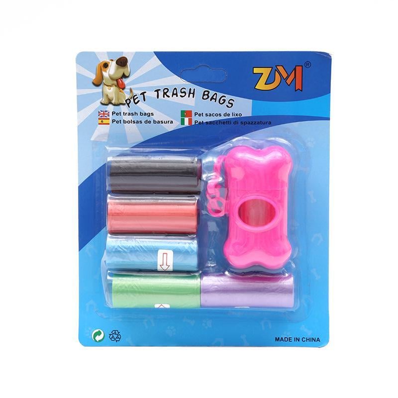 Набор для выгулки собак 11159 5 рулонов Розовый (4570821)