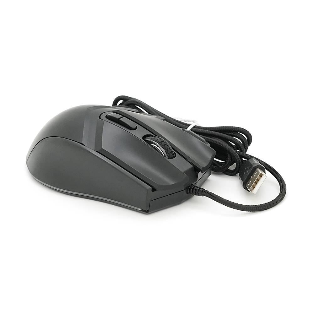 Миша провідна JEDEL GM800 8 кнопок 1200/1800/2400/3600/4800/7200DPI кабель 1,5 м RGB підсвічування Black Box 128х77х40 мм