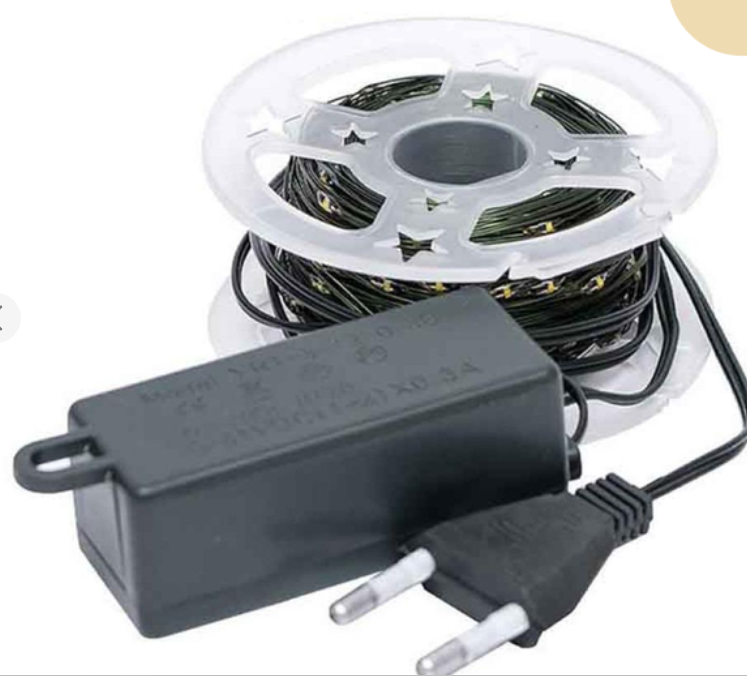 Гірлянда-нитка Роса 220V 500 LED 8 режимів зелений провід на котушці 50 м Теплий білий (50 USB rosa) - фото 3