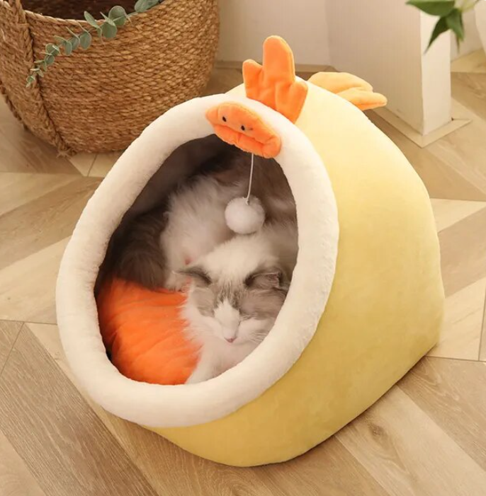 Домик для животных со съемной подушкой Желтый (Зоо5) - фото 3 Домик для животных со съемной подушкой Желтый (Зоо5) - фото 3