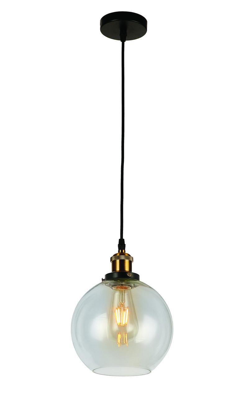 Подвесной светильник Levistella 7521009-1 CL200 Черный/Прозрачный (1893175912)