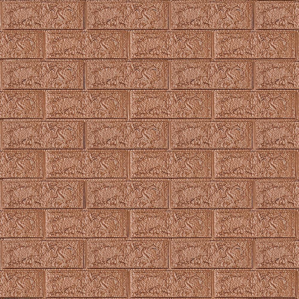3D-панель самоклеющаяся Sticker Wall Коричневый кирпич 700х770х5 мм (Панель-20-5мм)