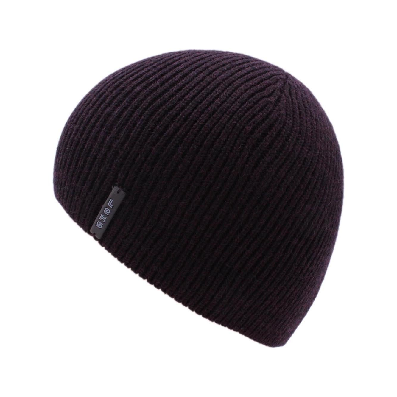 Шапка чоловіча Leks АРГУМЕНТ вовняна універсальний Чорний-бордовий (184011)