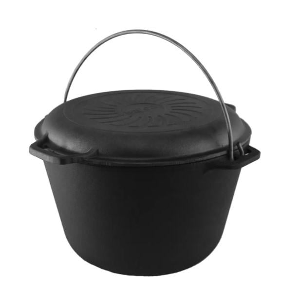 Котел чавунний Brizoll KT08-2 8 л із кришкою сковородою (30231230)