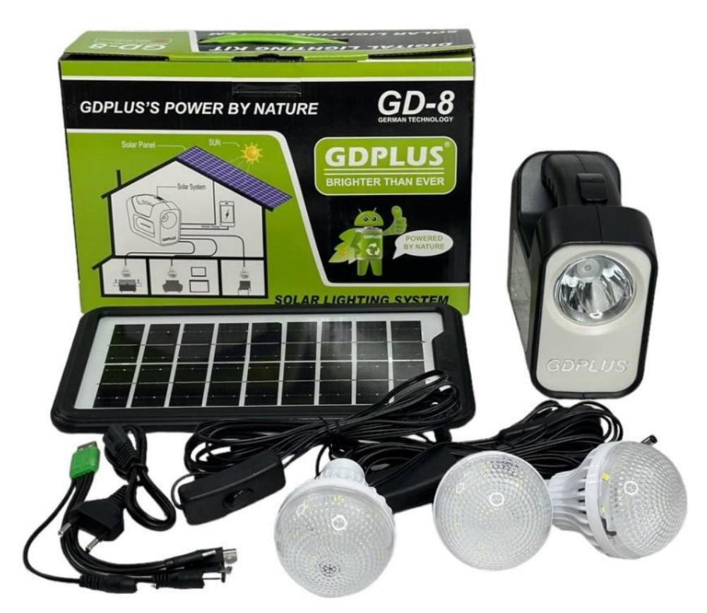 Зарядна система GDPLUS GD-8 з сонячною панеллю 4500 мАг (1992963462) - фото 4 Зарядна система GDPLUS GD-8 з сонячною панеллю 4500 мАг (1992963462) - фото 4