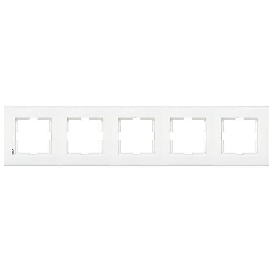 Рамка п'ятимісна горизонтальна Viko Karre Білий (00000012415)