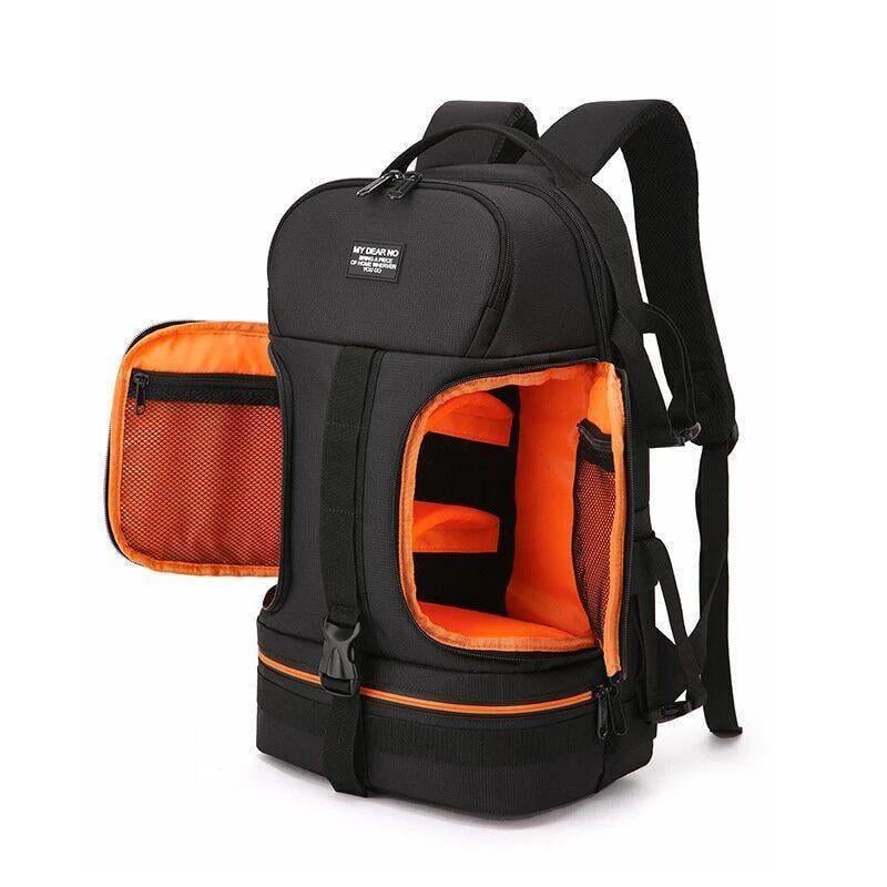 Фоторюкзак универсальный отдел для ноутбука LightPro TS30 15,6" Черный с оранжевым (QIPR6019)