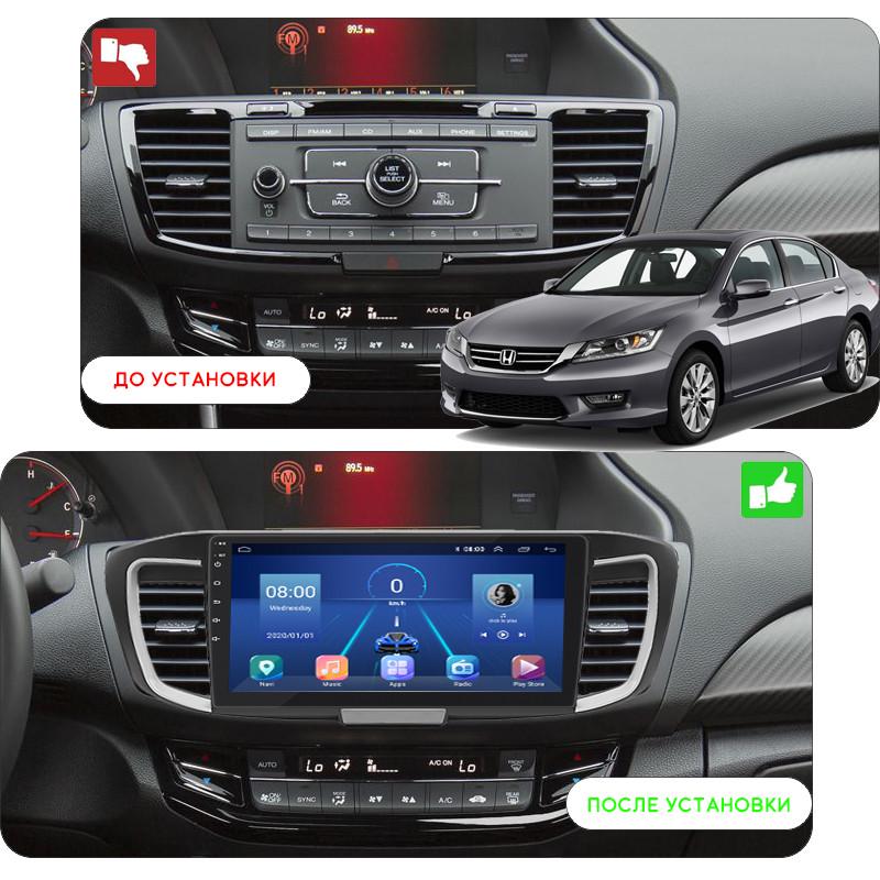 Автомагнитола штатная Lesko 4G/Wi-Fi GPS для Honda Accord IX Рестайлинг 2015-2019 2/32Gb 10" (1648228743) - фото 3