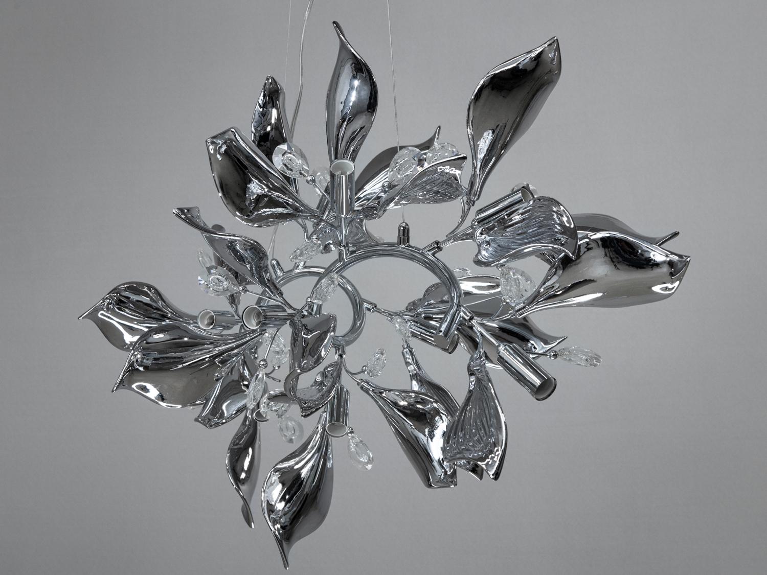 Люстра з порцеляновими елементами на 9 ламп (7229-9PL HR) - фото 3