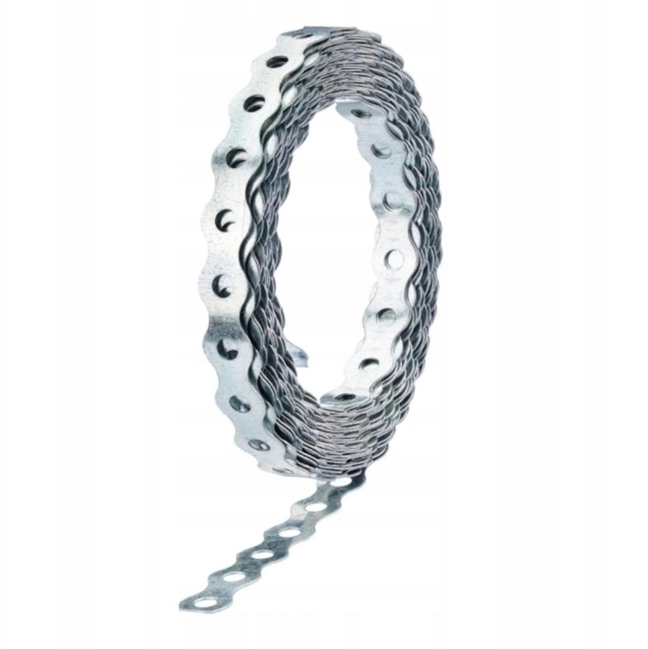 Лента монтажная волнистая PARKSIDE перфорированная оцинкованная сталь 10 м x 17 мм (2812197696)