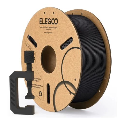 Пластик для 3D-друку Elegoo PLA-CF 1,75 мм 1 кг з вуглецевим волокном Black (MCT-50.203.0464)