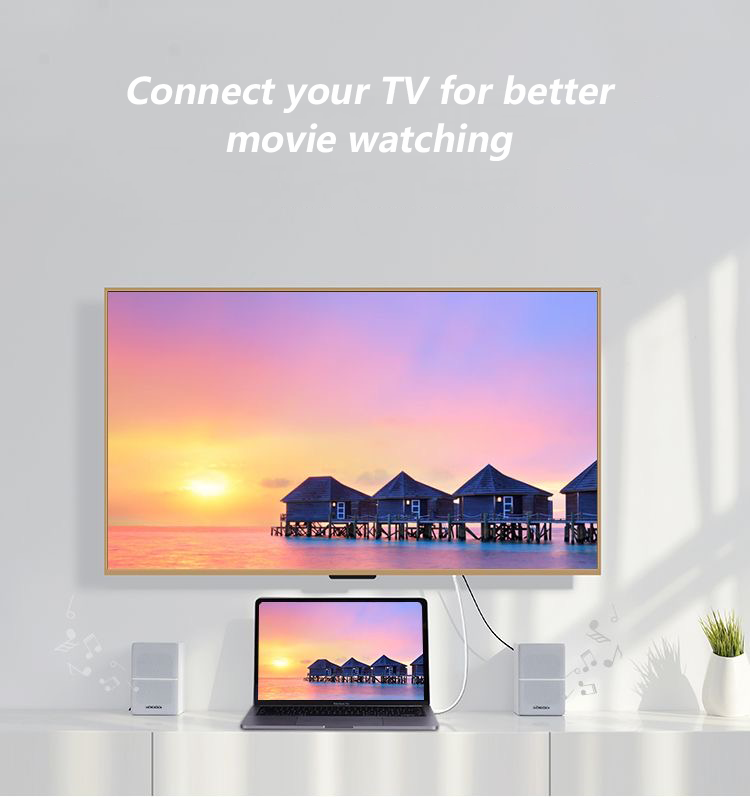 Кабель UGREEN Type-C-HDMI 4K 60Hz відеоконвертер USB-C на HDMI 2.0 Thunderbolt 3 1,5 м Білий (30841) - фото 6